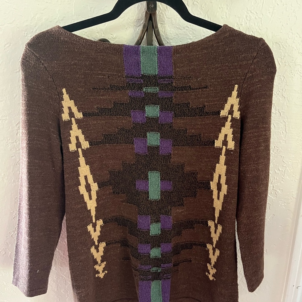 Ralph Lauren Brown Patterned Sweater